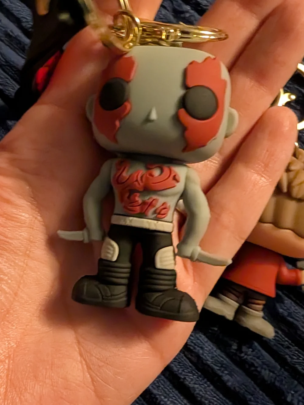 Guardians of the Galaxy Drax & Star-Lord Funko Pop Keychains - Orange and Gray